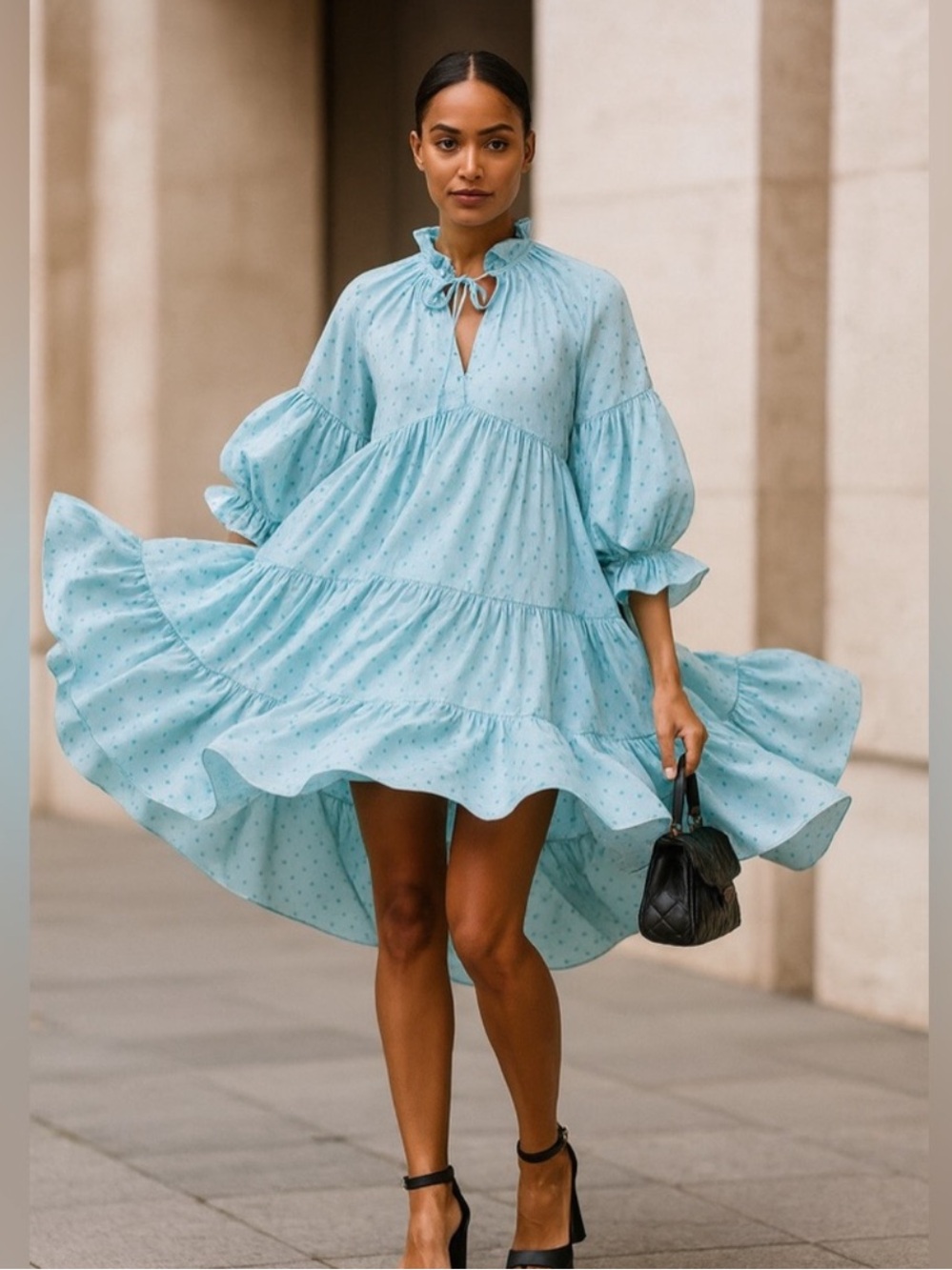 Cinq a Sept Phyllis tiered mini dress 6